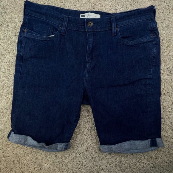 Levi’s Size 14 Women’s Jean Shorts Jorts Blue Denim 32 Waist W Pockets Ladies - Picture 1 of 10
